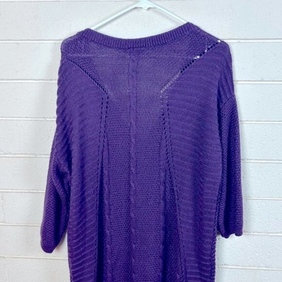 Torrid Purple V Neck Glitter Sweater size 2 - Picture 2 of 8